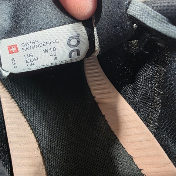 On Cloudflow Womens Running Shoes Charcoal Grey Peach 35.99234 Size 10 - Picture 8 of 8